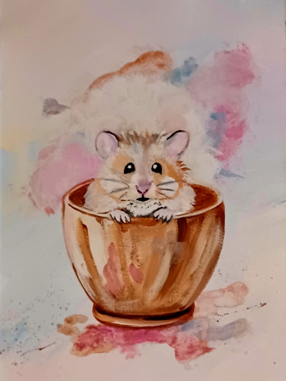 Original Acrylic Hamster Painting